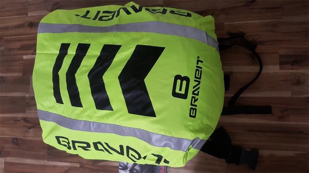 Brave Backpack Cover Hi-Vis Fluro/Reflective/Black - Mangata Sport - Brave Swim Bike Run Triathlon