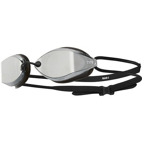 TYR Silver/Black Tracer X Racing Mirrored Goggles - Mangata Sport - TYR Swim Bike Run Triathlon