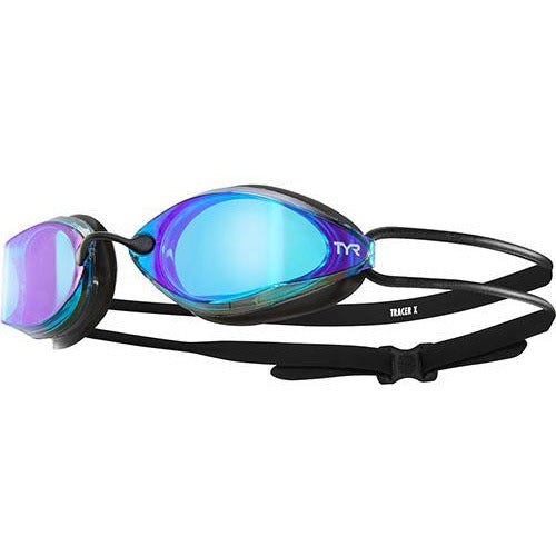 TYR Blue/Black Tracer X Racing Mirrored Goggles - Mangata Sport - TYR Swim Bike Run Triathlon