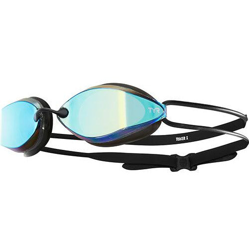 TYR Gold/Black Tracer X Racing Mirrored Goggles - Mangata Sport - TYR Swim Bike Run Triathlon