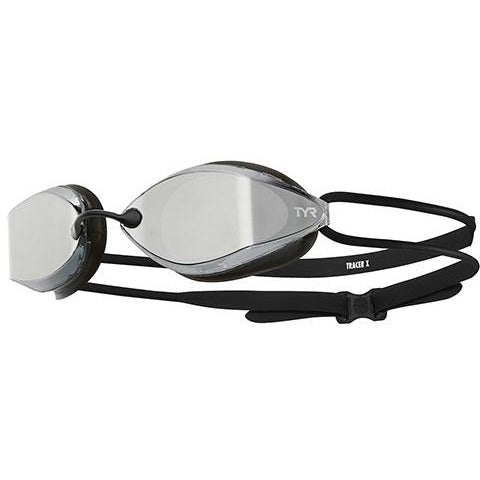 TYR Silver/Black Tracer X Racing Nano Mirrored Goggles - Mangata Sport - TYR Swim Bike Run Triathlon