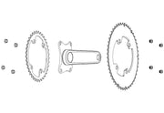 Rotor Chainrings Q Rings 110x4 For SRAM AXS Oval - Mangata Sport - Rotor Swim Bike Run Triathlon