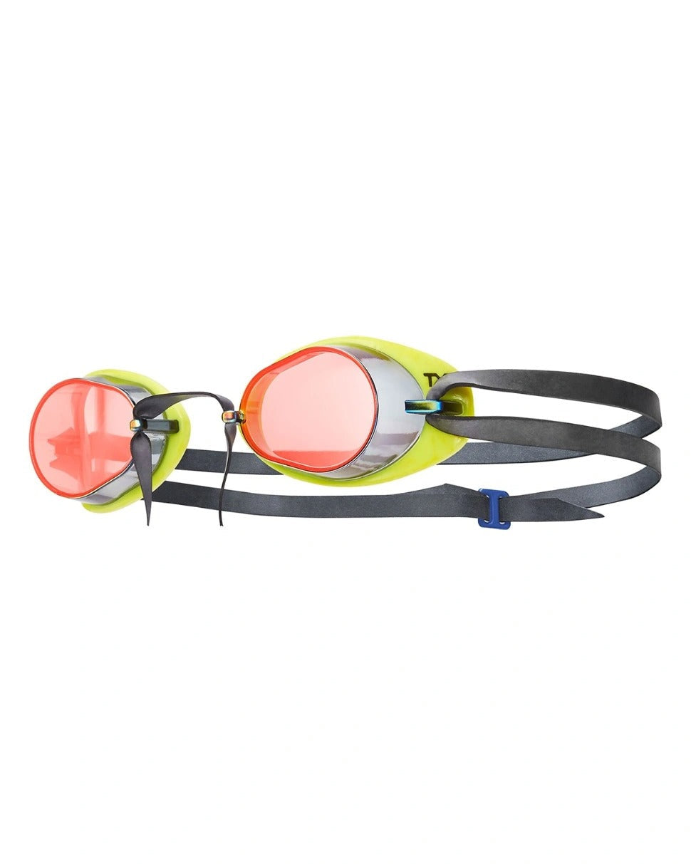 TYR Red/Yellow Socket Rockets 2.0 Mirrored Goggles - Mangata Sport - TYR Swim Bike Run Triathlon